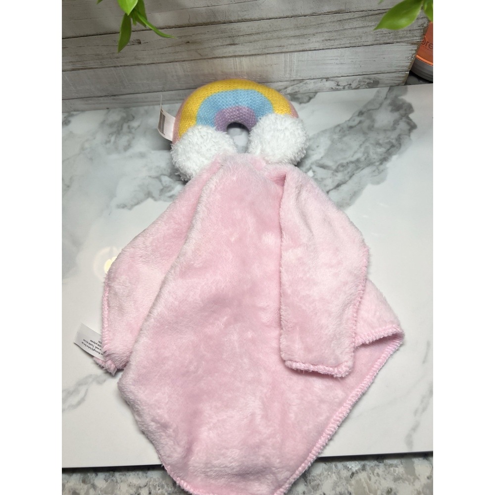 Moon & Stars Rainbow Baby Lovey Walgreens Pink Knit Plush Security‎ Blanket 12in